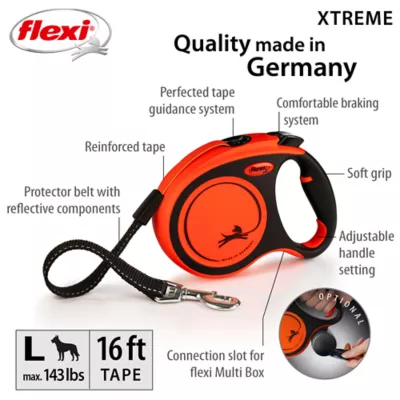 Orange retractable dog leash hotsell