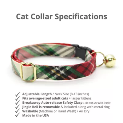 Product Made By Cleo® Birchwood Holiday Plaid Breakaway Cat Collar