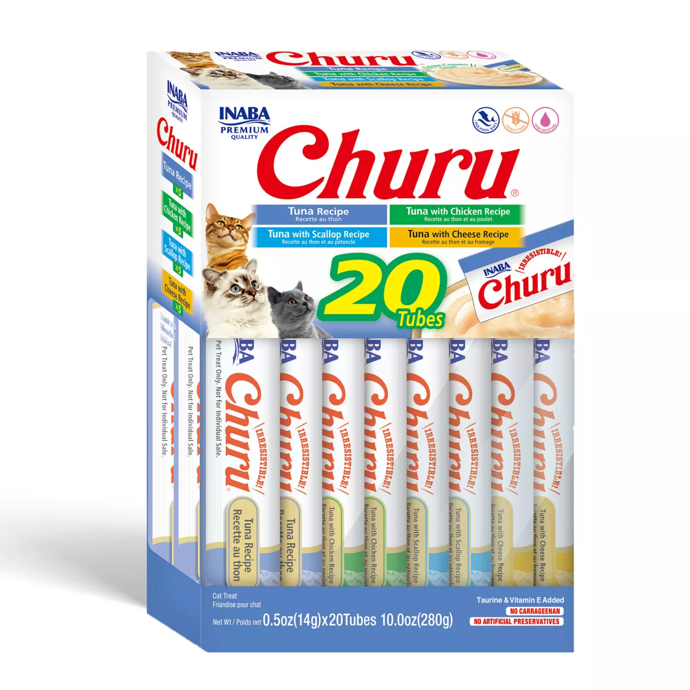 Inaba Churu Purees Variety Pack Cat Treats Tuna Grain Free