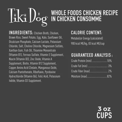 Product Tiki Dog Whole Foods Chicken Wet Dog Food