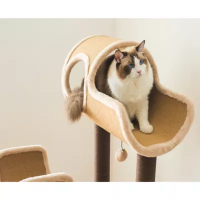 Product Catry 50-in 5-Level Interactive Cat Tower, Beige