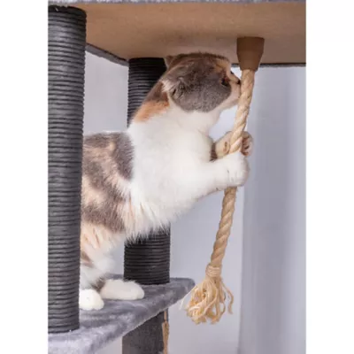 Product Catry 63-in Bradbury 7-Level Multi-Activity Cat Tree, Gray & Black