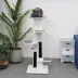 PetPals 45-in Modern Tower 6-Level Cat Tree, White & Grey image thumbnail 3