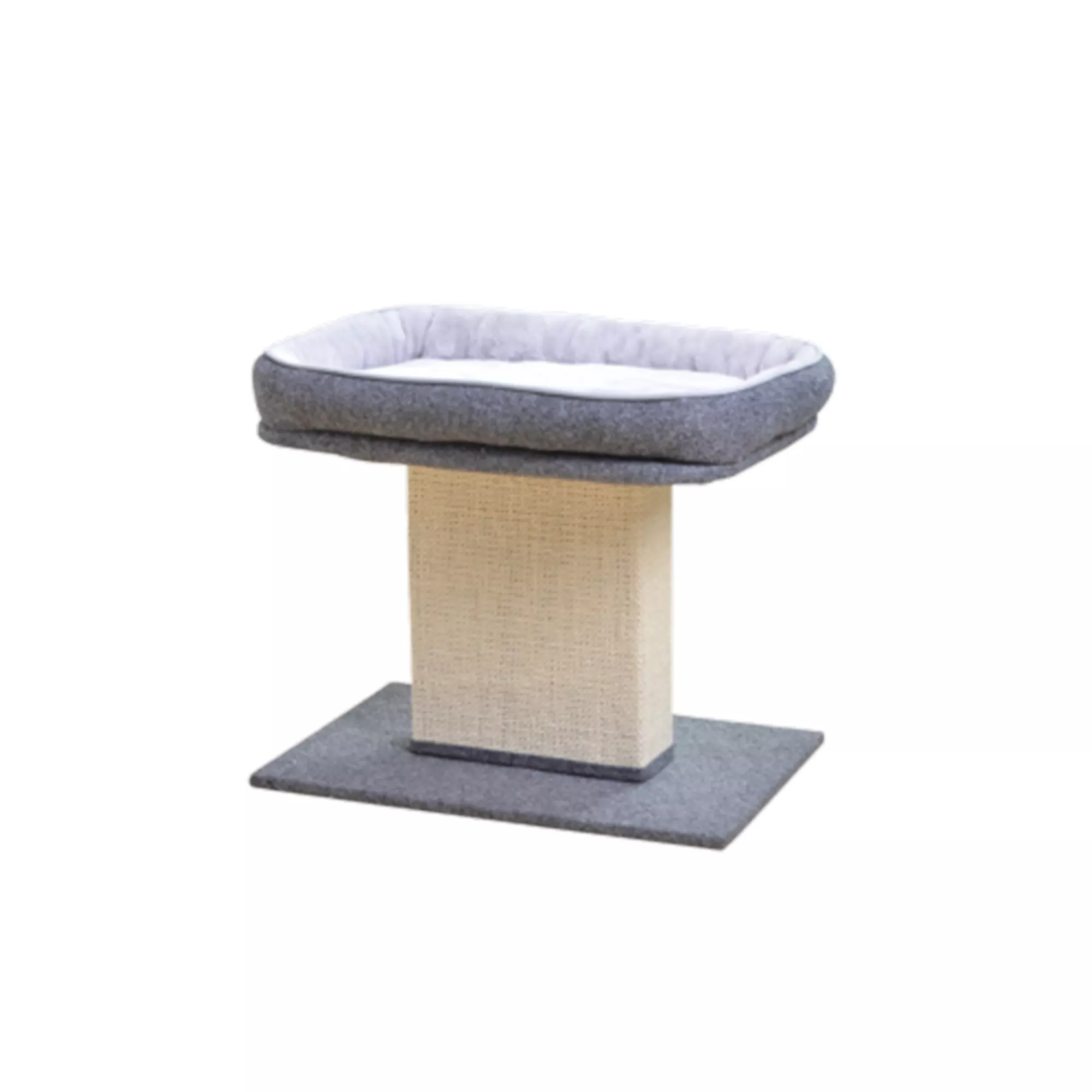 Catry 23-in Grey Cat Scratching Post with Top Bed