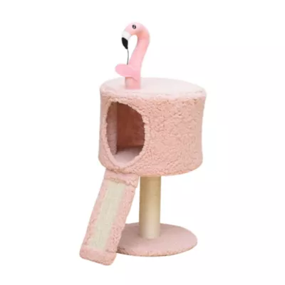 Product Catry 29-in Flamingo Cat Condo with Scratching Post, Pink