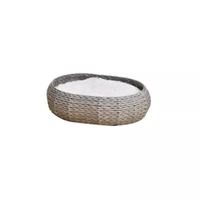 Product PetPals Buttercup Grey Handwoven Basket Pet Bed