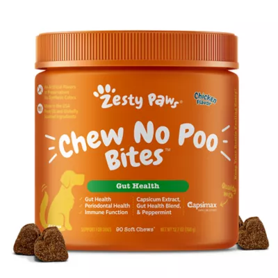 Product Zesty Paws Chew No Poo Bites for Dogs - Chicken Flavor - 90 ct