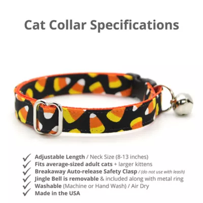 Product Made By Cleo® Halloween "Trick or Treat" Candy Corn Breakaway Cat Collar