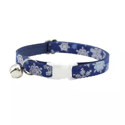 Product Made By Cleo® Shimmering Snowflakes Winter Blue Breakaway Cat Collar