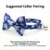 Made By Cleo® Shimmering Snowflakes Winter Blue Cat Bow Tie image thumbnail 2