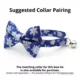 Product Made By Cleo® Shimmering Snowflakes Winter Blue Cat Bow Tie