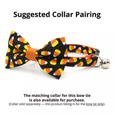 Product Made By Cleo® Trick or Treat Halloween Candy Corn Cat Bow Tie