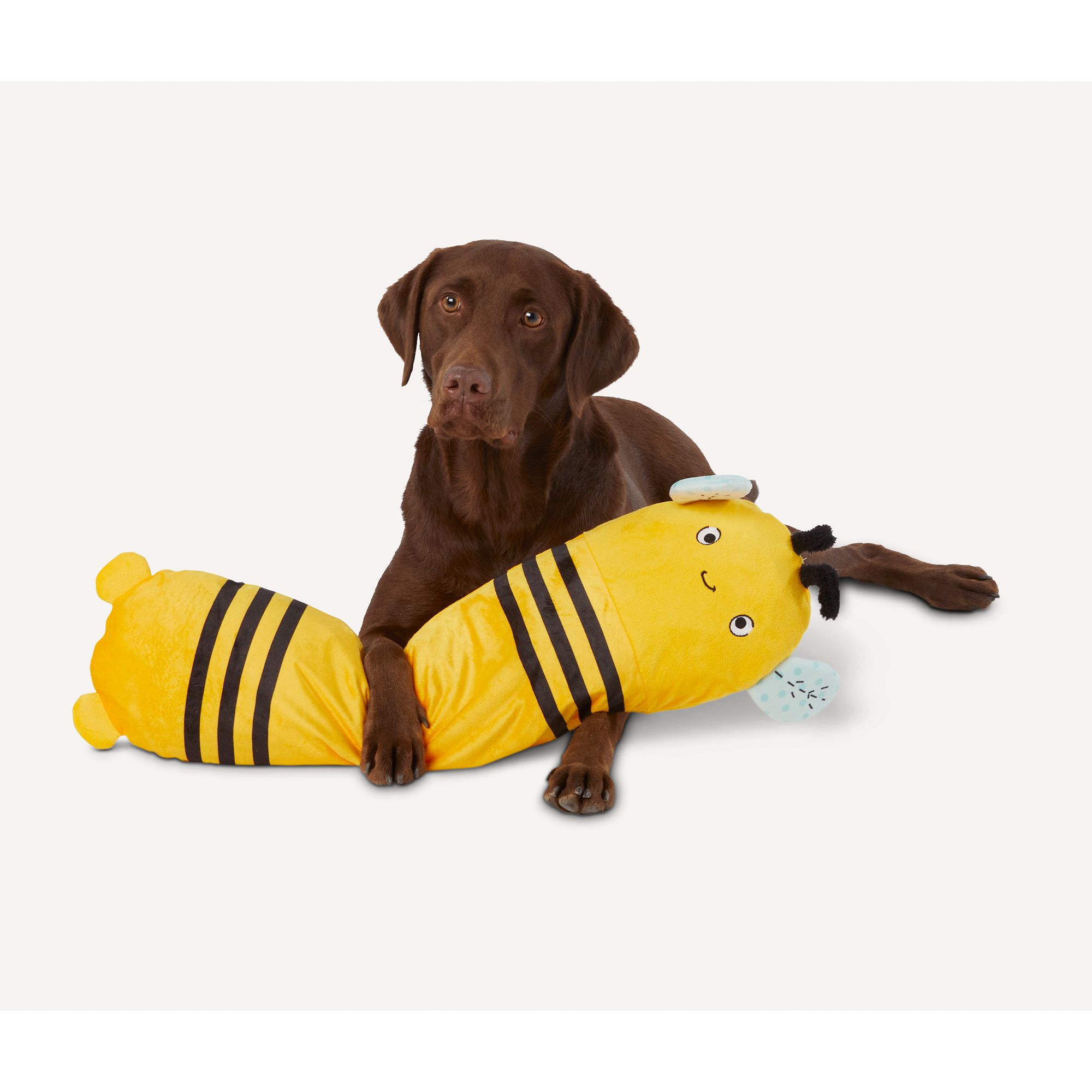 Joyhound X Large Bumble Bee Dog Toy Plush, Squeaker, Crinkle dog