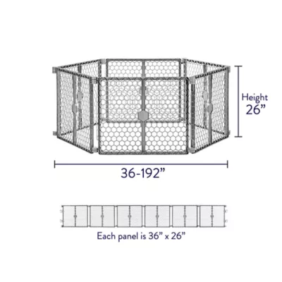 Product Top Paw® 2-in-1 Plastic Gate & Pet Pen