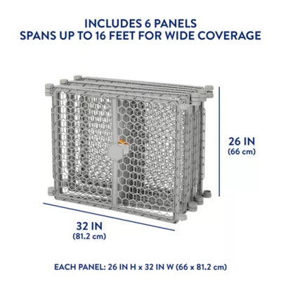 Top Paw® 2-in-1 Plastic Gate & Pet Pen - 6 Panel, Customizable Dog Playpen & Dog Gate - Image 3