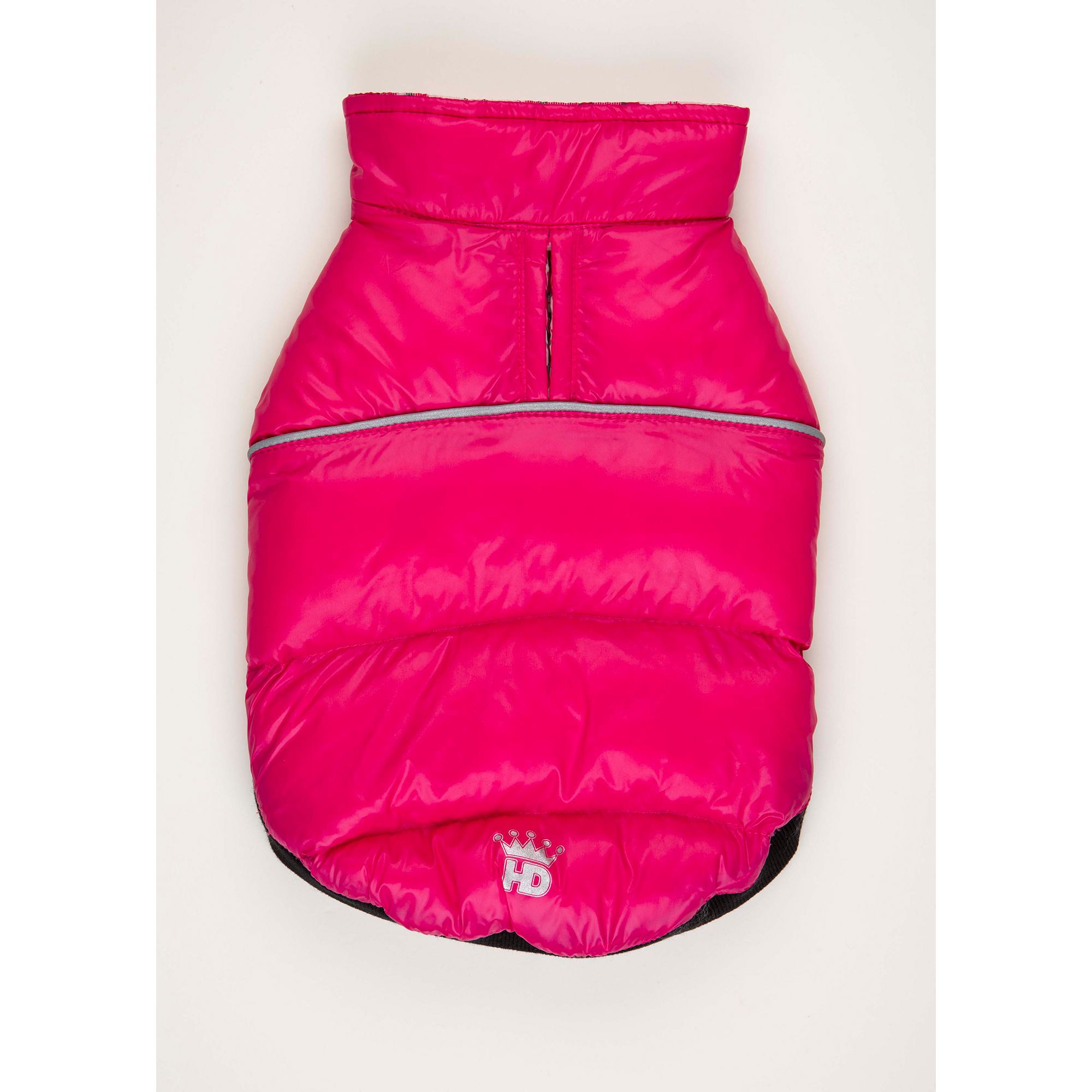 Hip Doggie Pink Plaid Flex-Fit Reversible Dog Coat
