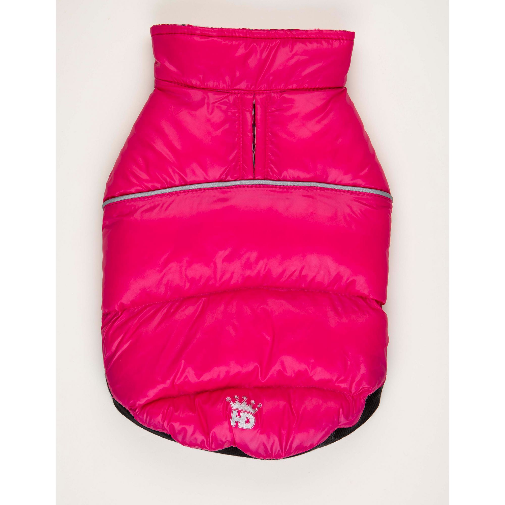 Hip Doggie Pink Plaid Flex-Fit Reversible Dog Coat