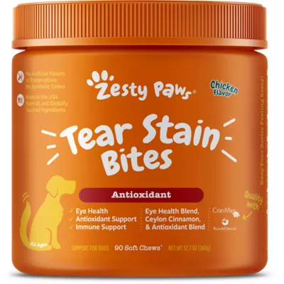 Product Zesty Paws Tear Stain Bites for Dogs - Chicken Flavor - 90 Ct