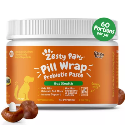 Product Zesty Paws Probiotic Paste Pill Wrap for Dogs - Bacon Flavor - 4.2 oz