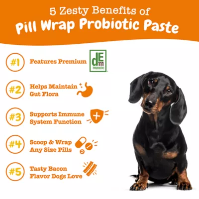 Product Zesty Paws Probiotic Paste Pill Wrap for Dogs - Bacon Flavor - 4.2 oz