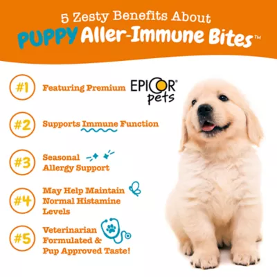 Product Zesty Paws Allergy & Immune Bites for Puppy - Lamb Flavor - 90 Ct