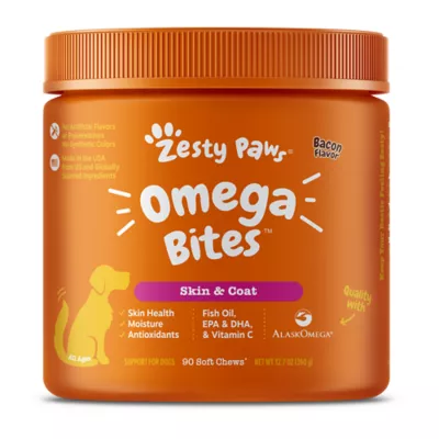 Product Zesty Paws Omega Bites for Dogs - Bacon Flavor - 90 Ct