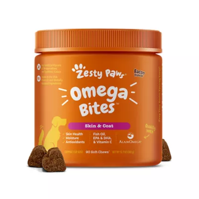 Product Zesty Paws Omega Bites for Dogs - Bacon Flavor - 90 Ct