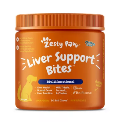 Product Zesty Paws Liver Support Bites for Dogs - Chicken Flavor - 90 Ct