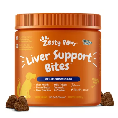 Product Zesty Paws Liver Support Bites for Dogs - Chicken Flavor - 90 Ct