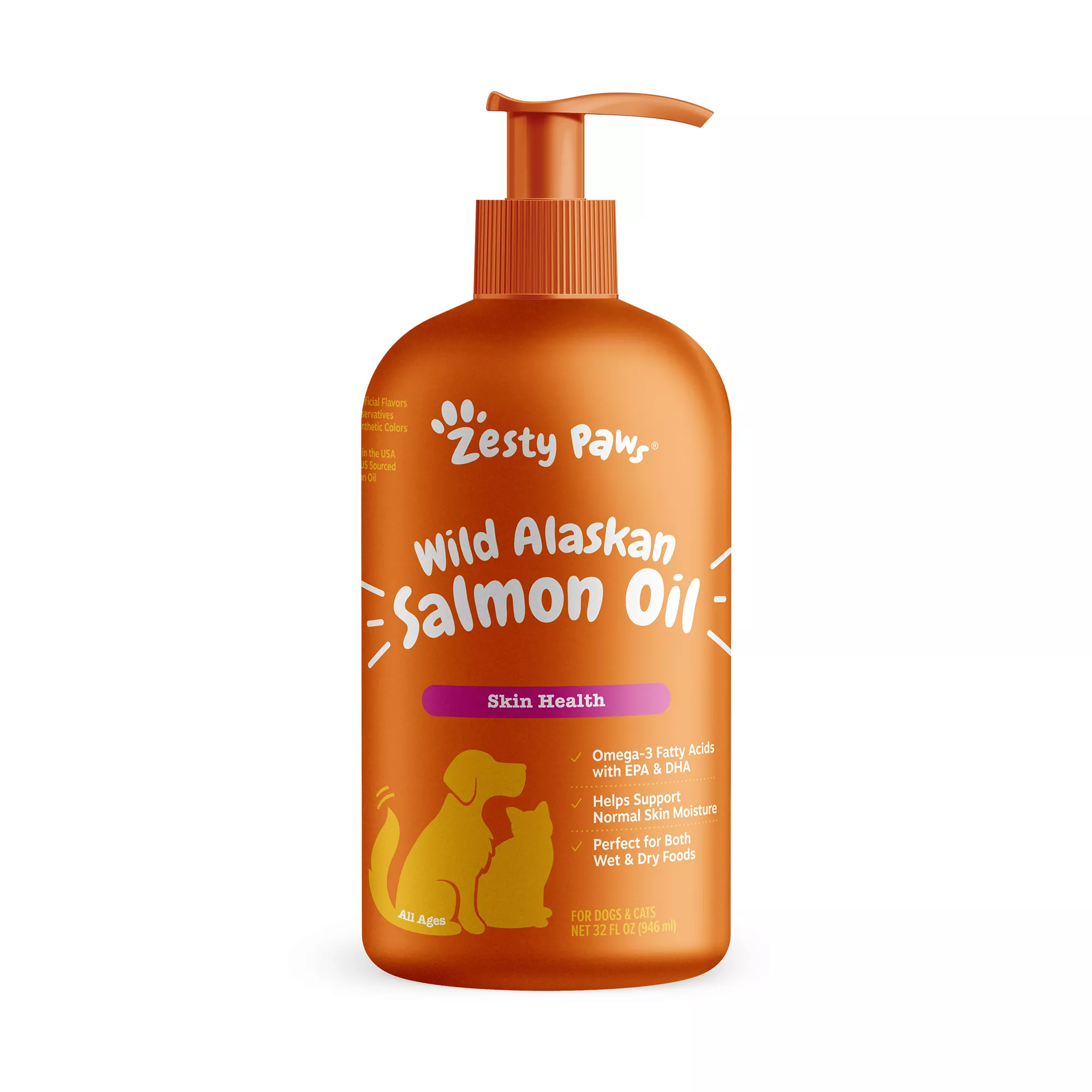 Zesty Paws Wild Caught Alaskan Salmon Oil for Dogs - 32 oz