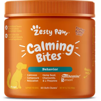 Product Zesty Paws Calming Bites for Dogs - Peanut Butter Flavor - 90 Ct