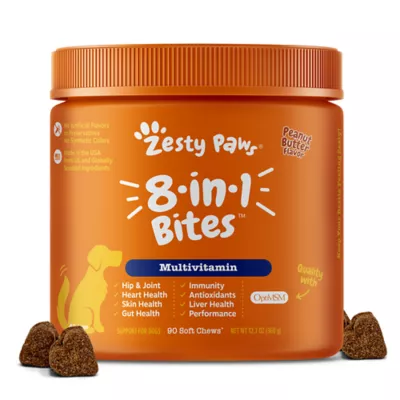 Product Zesty Paws 8-in-1 Multivitamin Bites for Dogs - Peanut Butter Flavor - 90 Ct