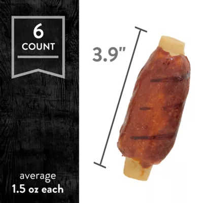 Product Dentley's Rawhide Alternative Rib Bones Pork Flavor 6 Count 9.5 OZ