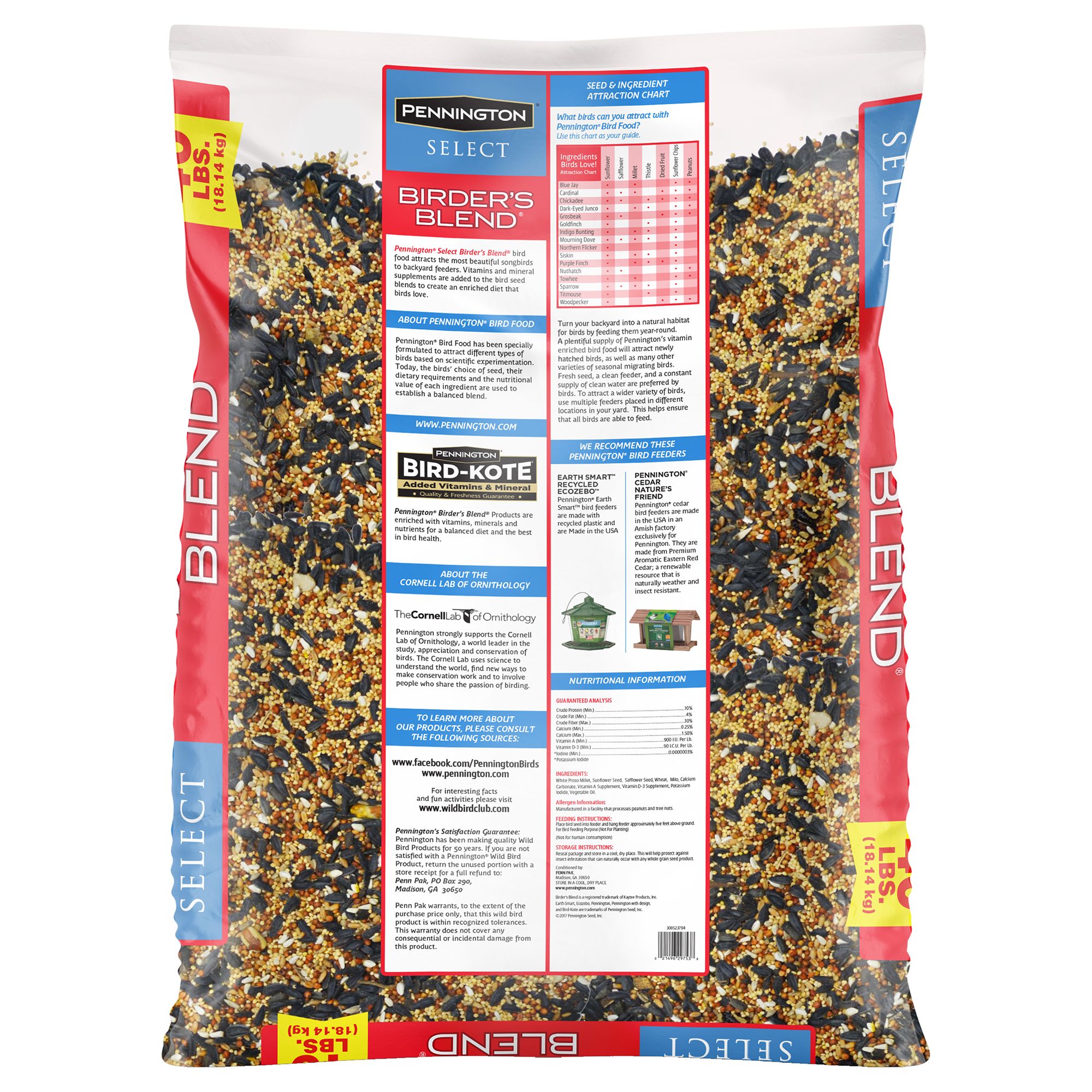 Pennington® Select Birder's Blend Bird Seed for Wild Birds - thumbnail 2