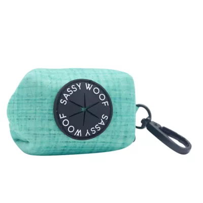 Product Sassy Woof Wag Your Teal Waste Bag Holder