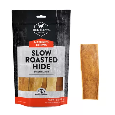 Product Dentley's Nature's Chews Slow Roasted Hides 6 Inch All Life Stage Dog Chews - Bacon