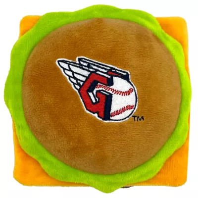 Product Pets First Cleveland Guardians Hamburger Dog Toy