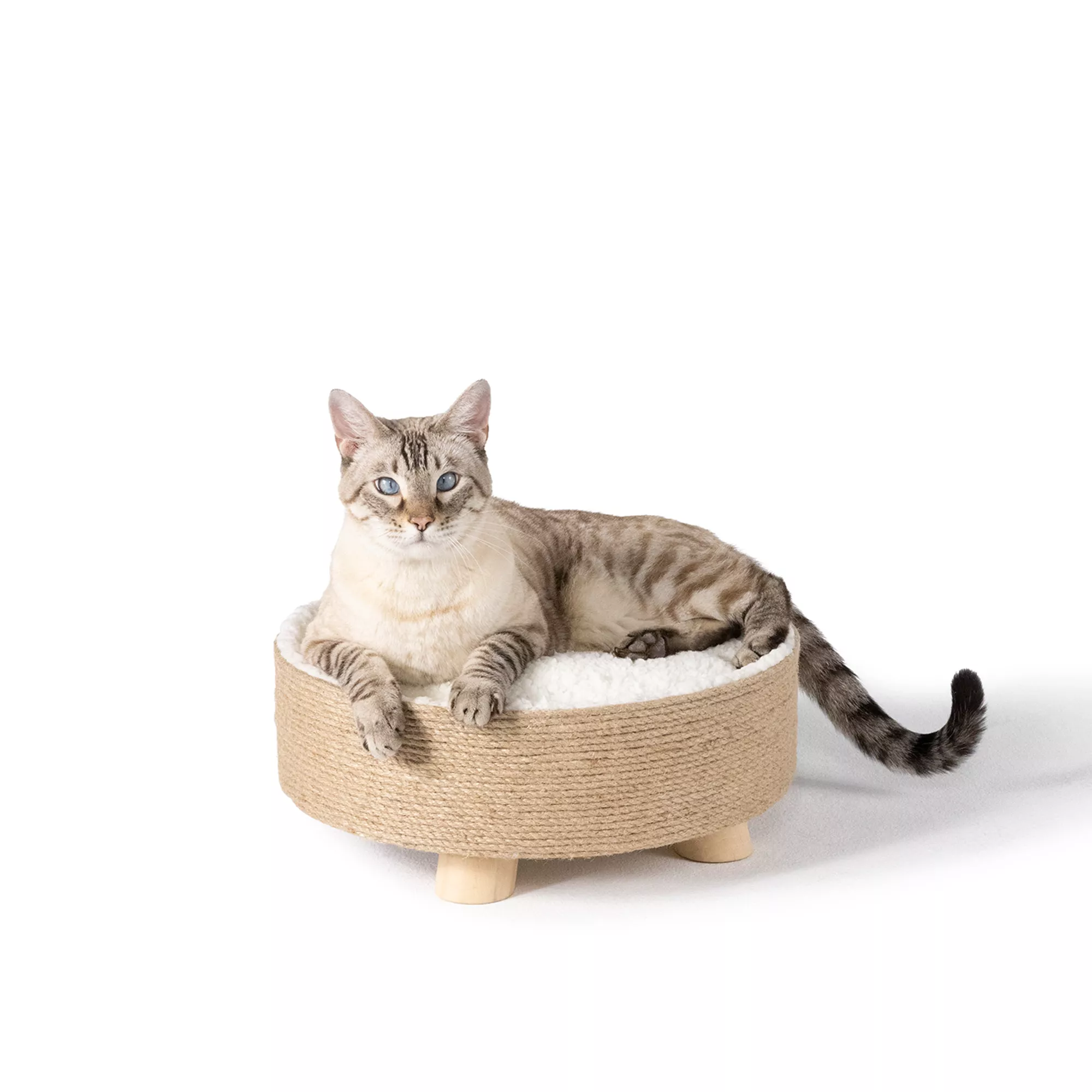 Whisker City® Sherpa Scratch and Sleep Cat Bed