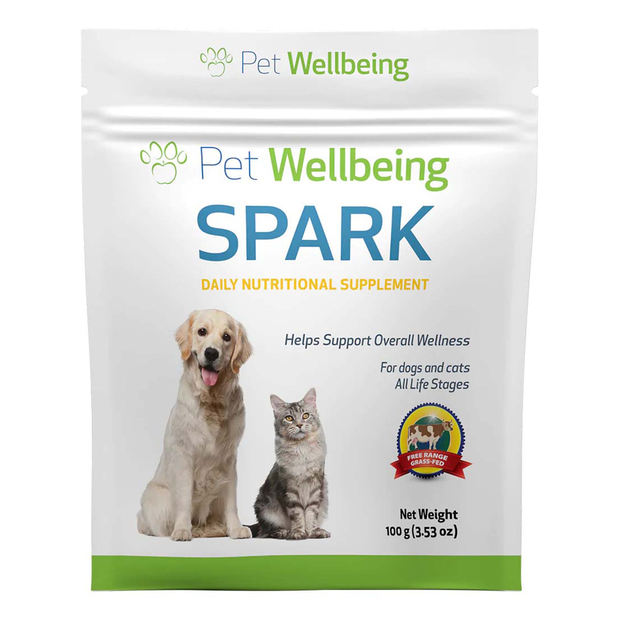 Pet Wellbeing Spark Daily Nutritional Supplement for Dogs and Cats 10