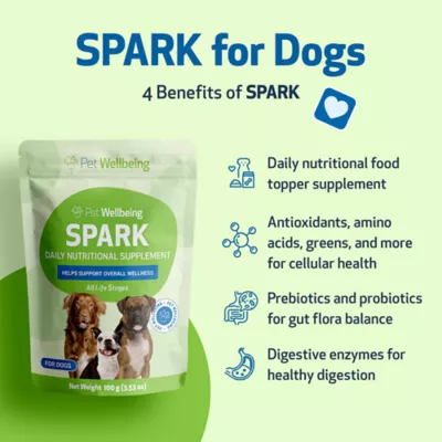Pet Wellbeing SPARK Daily Multivitamin Powder Supplement for Dogs and Cats, Bacon, 3.53 oz - Image 6