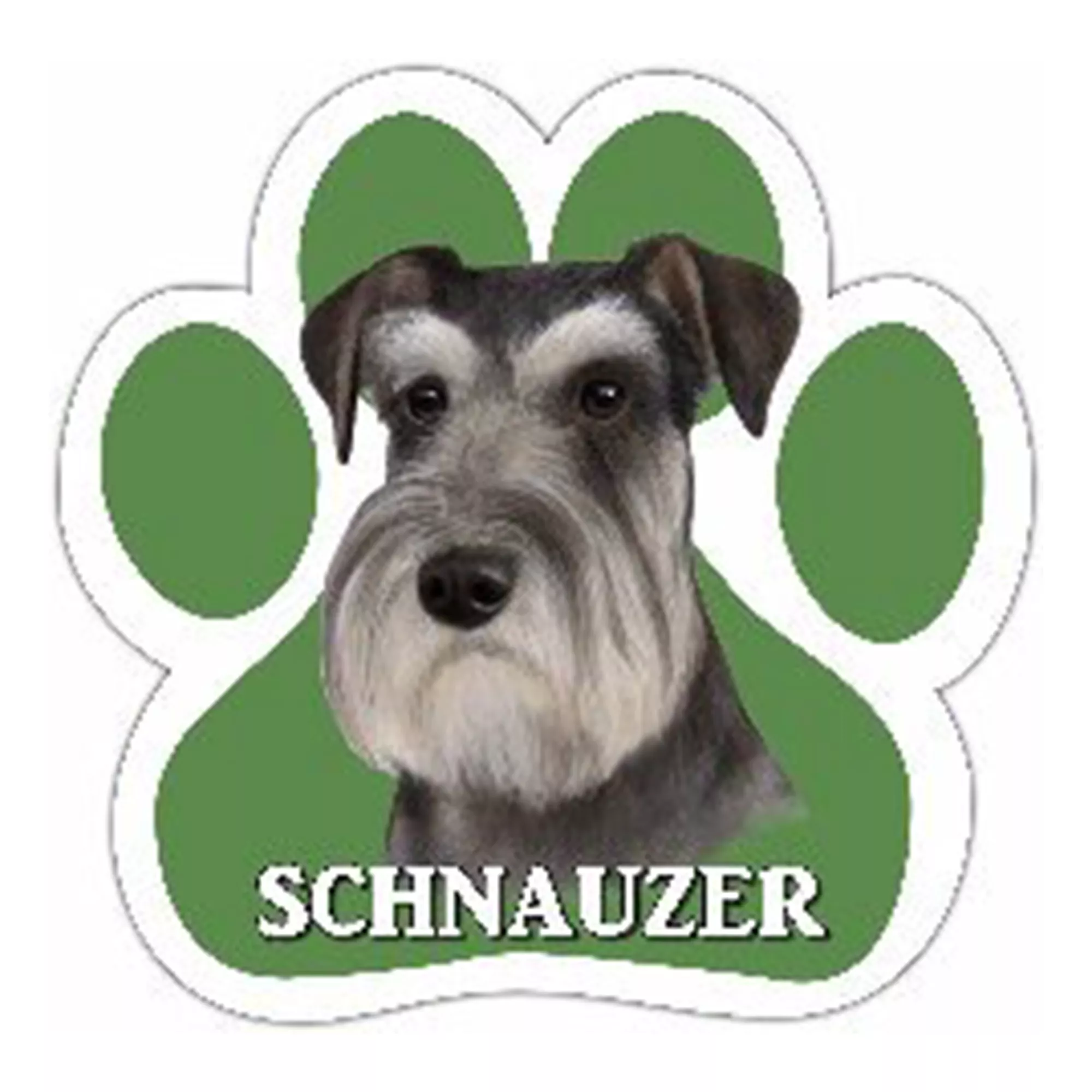 E&S Pets Schnauzer Paw Shaped Car Magnet