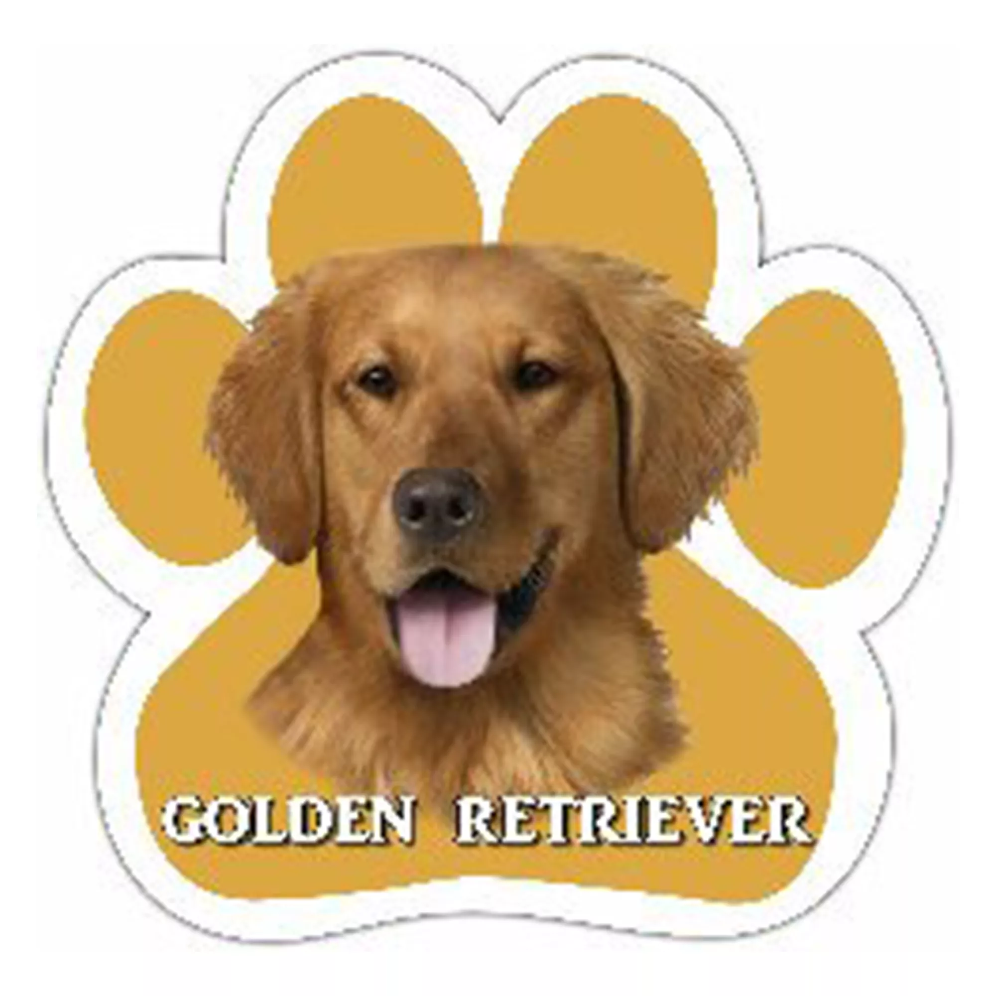 E&S Pets Golden Retriever Paw Shaped Car Magnet