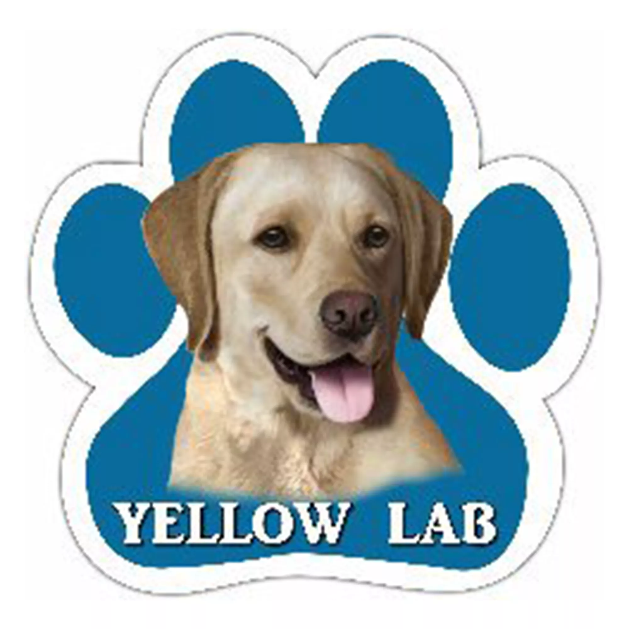 E&S Pets Yellow Labrador Paw Shaped Car Magnet