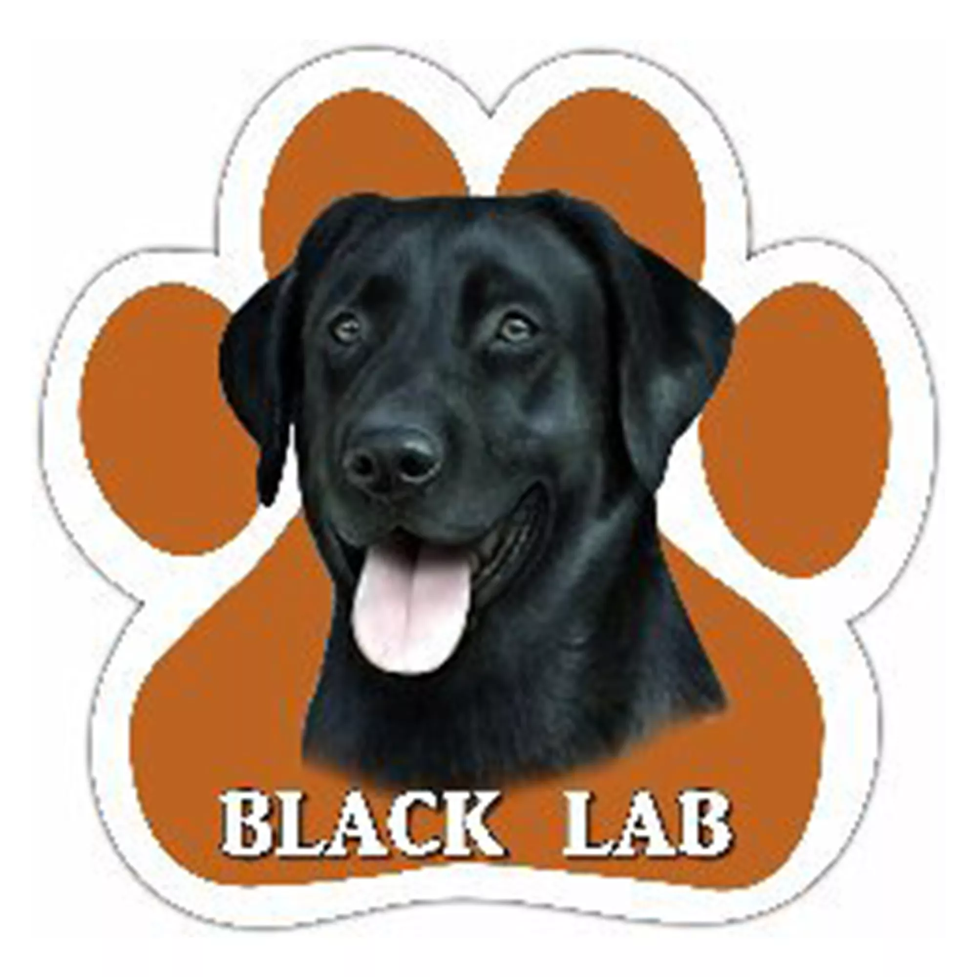 E&S Pets Black Labrador Paw Shaped Car Magnet