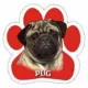 Product E&S Pets Pug Paw Shaped Car Magnet