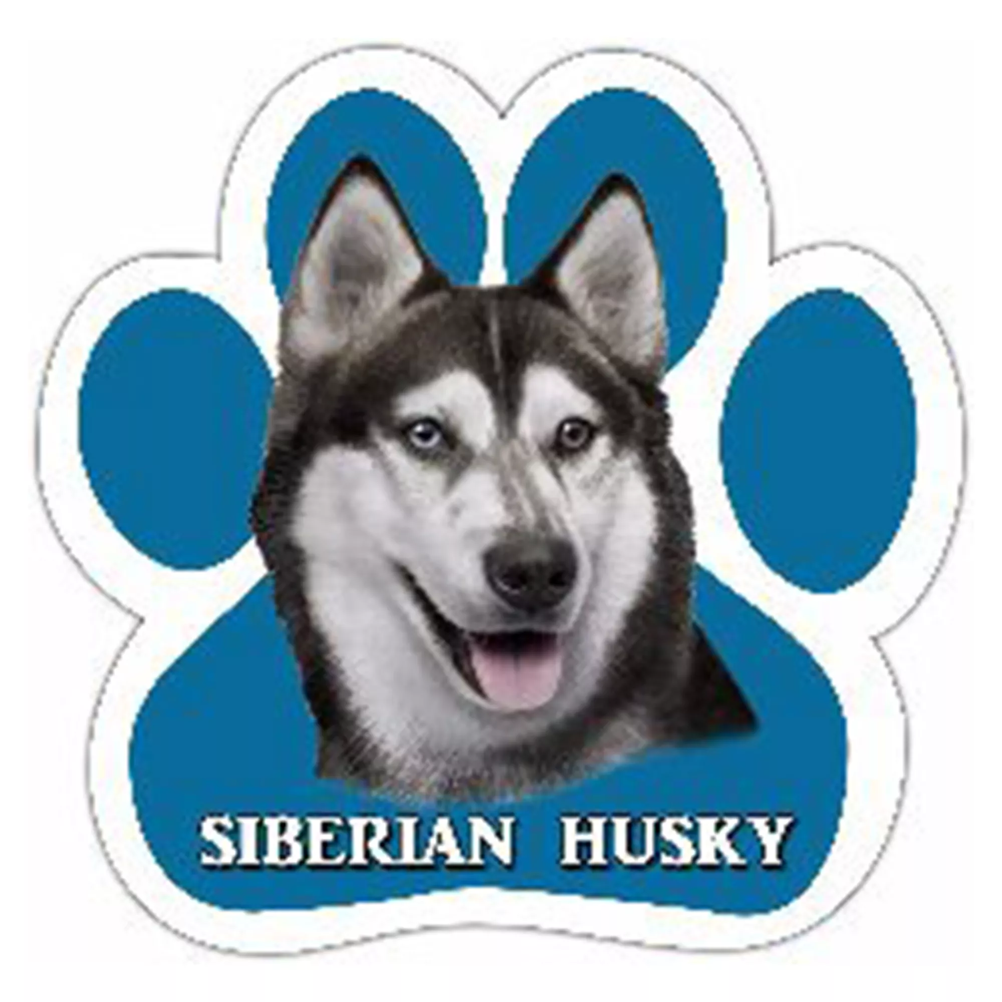 E&S Pets Siberian Husky Paw Shaped Car Magnet