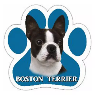 Product E&S Pets Boston Terrier Paw Shaped Car Magnet