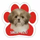 Product E&S Pets Tan and White Shih Tzu Paw Shaped Car Magnet