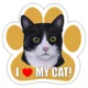 Product E&S Pets Black and White Cat Paw Shaped Car Magnet