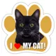 Product E&S Pets Black Cat Paw Shaped Car Magnet